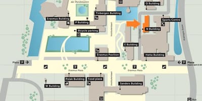 地图的鹿特丹伊拉斯谟大学 