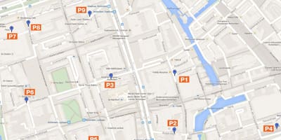 地图的鹿特丹停车区 