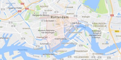 鹿特丹中心的地图